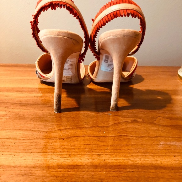 Tory Burch Beaded Colored Pointed Slingbacks - Picture 2 of 3